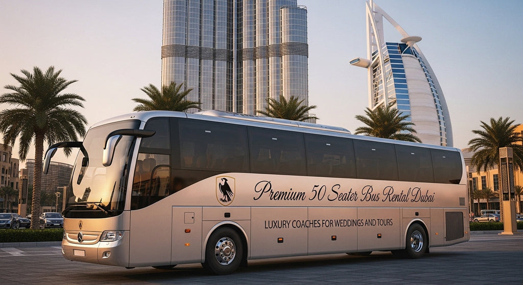 Premium 50 Seater Luxury Bus Rental Dubai for Groups