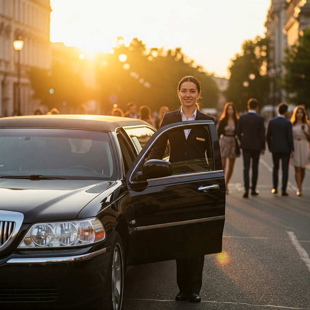 Skye-Limo’s luxury stretch limousine in Dubai with professional chauffeur