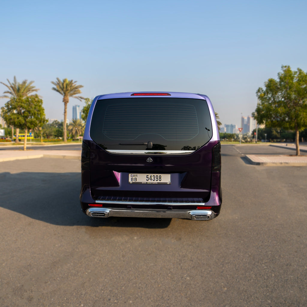 Luxury Maybach Lavender Van Back View