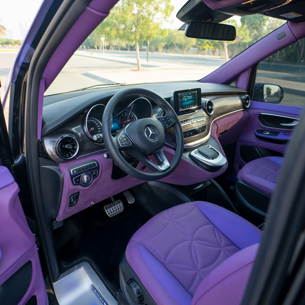 Luxury Maybach Lavender Van Dashboard