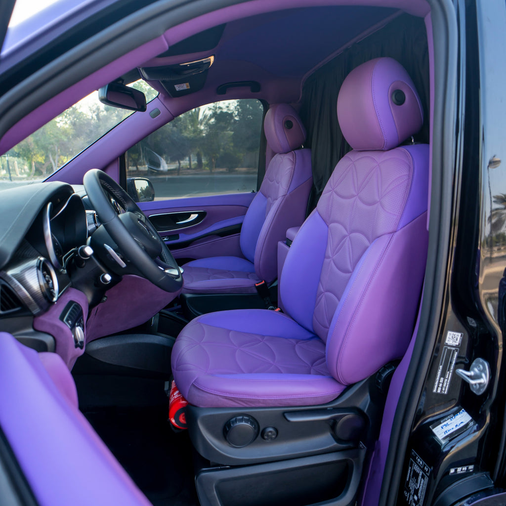 Luxury Maybach Lavender Van Front Seat