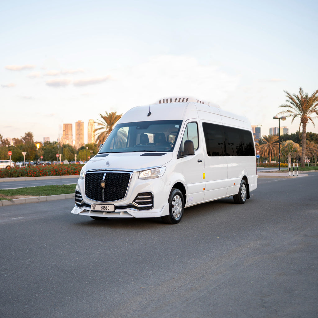 Maybach Sprinter 14-seater van in Dubai for Skye VIP Limousine