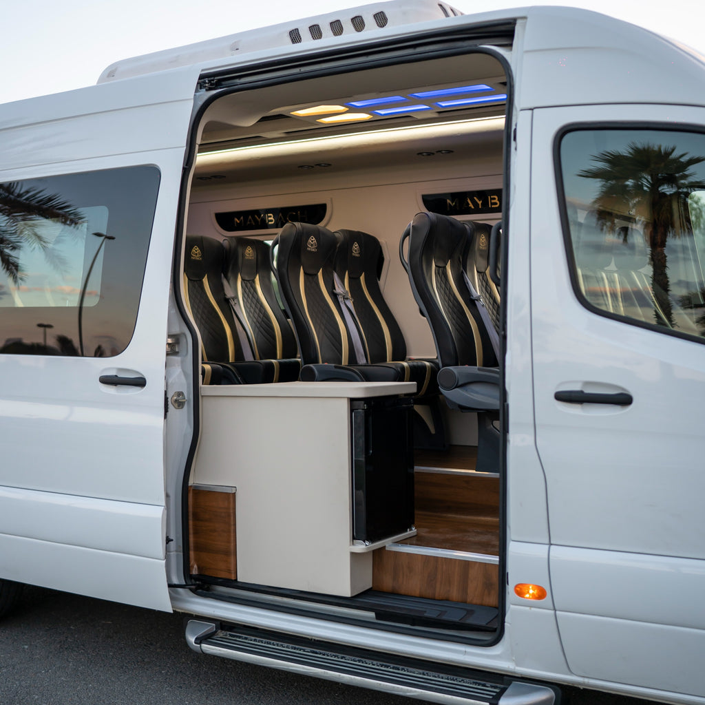 Maybach Sprinter 14-seater van in Dubai for Skye VIP Limousine