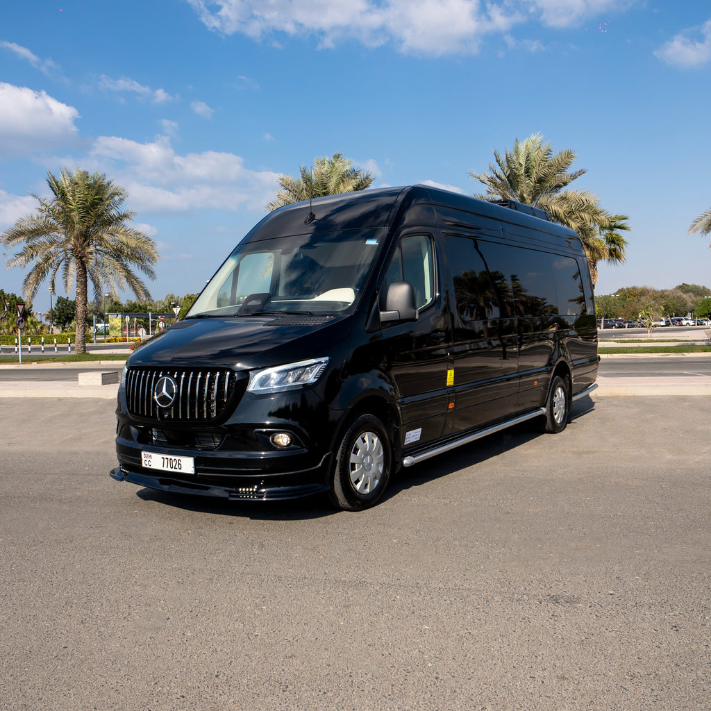 Maybach Sprinter 19-seater van in Dubai for Skye VIP Limousine rental