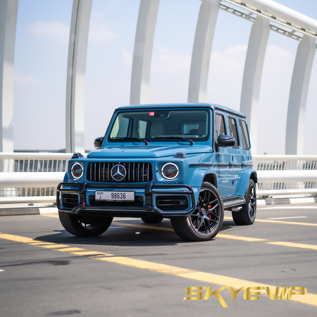 Mercedes G63 Blue with Chauffer Service