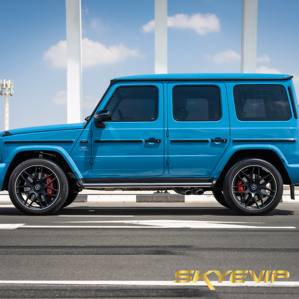 Mercedes G63 Blue with Driver in Dubai