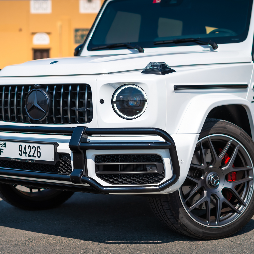 Mercedes G63 White with Chauffeur Service