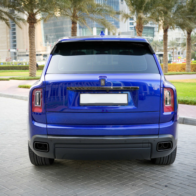 Rolls Royce Cullinan Blue Back View