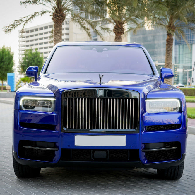 Rolls Royce Cullinan Blue Front View